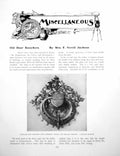 Original Old Antique Print Door Knockers Wrought-Iron KnockerPages 1906
