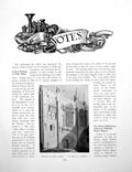 Antique Print Notes Rare Etching Selby Abbey Agate Ware TablePages 1906
