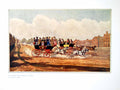 Old Antique Print The Oxford And Opposition Coaches W Flavell Horses 1906 20th