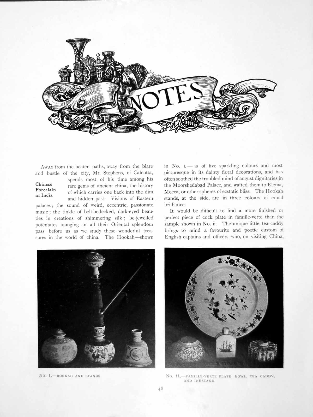 Antique Print Notes Chinese Porcelain In India Bellini MadonnaPages 1907