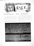 Antique Old Print GAnd Silver Lace Part Ii Metal Lace Late C 18thPages 1907