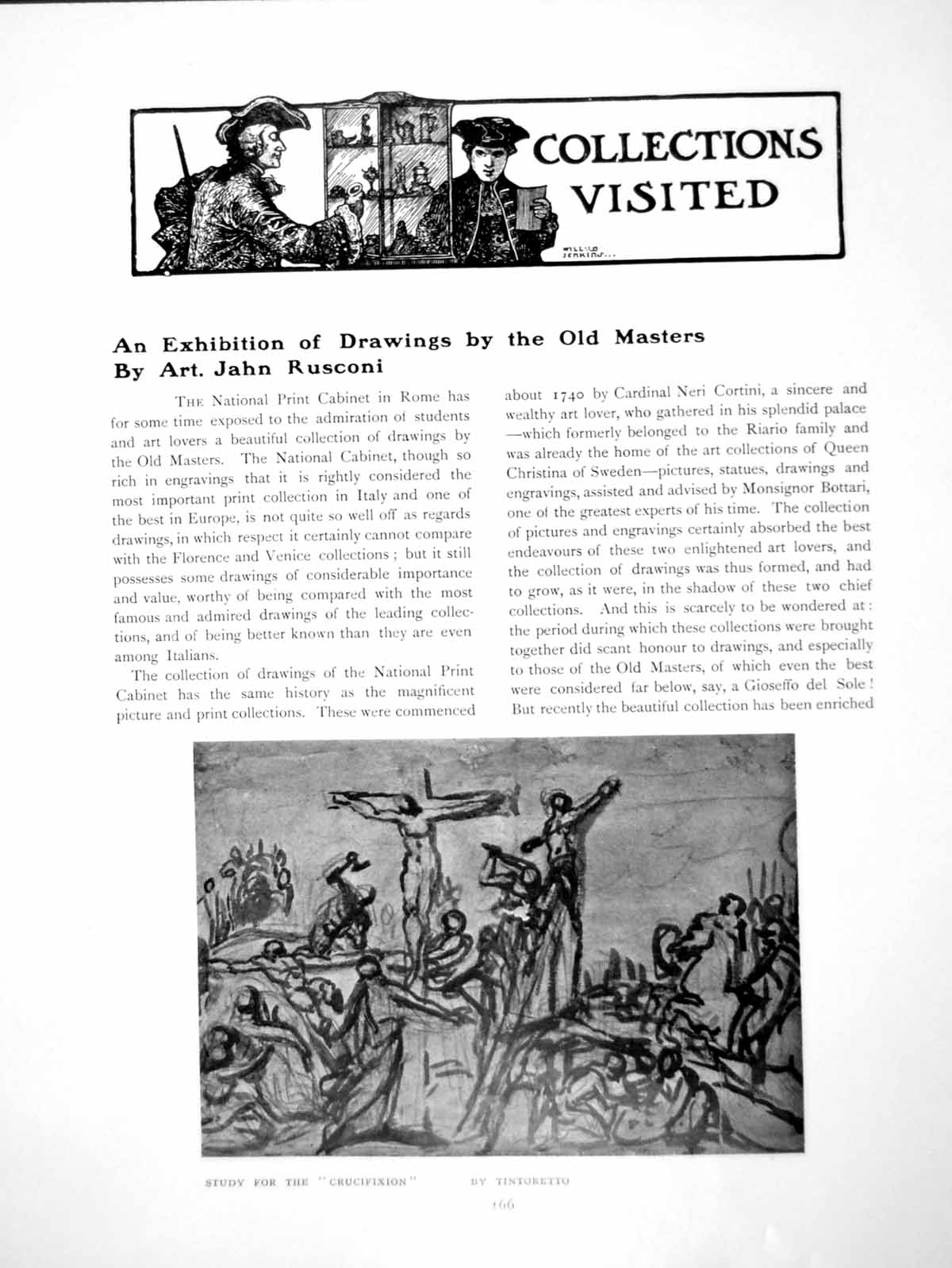 Original Old Antique Print An Exhibition Drawings By The MastersPages 1907