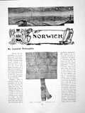 Antique Print Norwich Henry Ii Charter Gleane Cup Silver ChainPages 1907