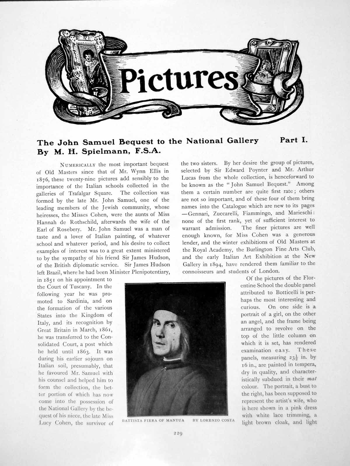 Old Print The John Samuel Bequest To The National Gallery IPages 1907