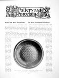 Old Antique Print Some Ming Porcelains Celadon Poison PlatePages 1907