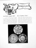 Antique Old Print Welsh Loughor Delft Plates Different PatternsPages 1907