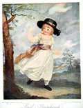 Original Old Antique Print Lord Burghersh Painted By Joshua Reyns Boy 1907 20th