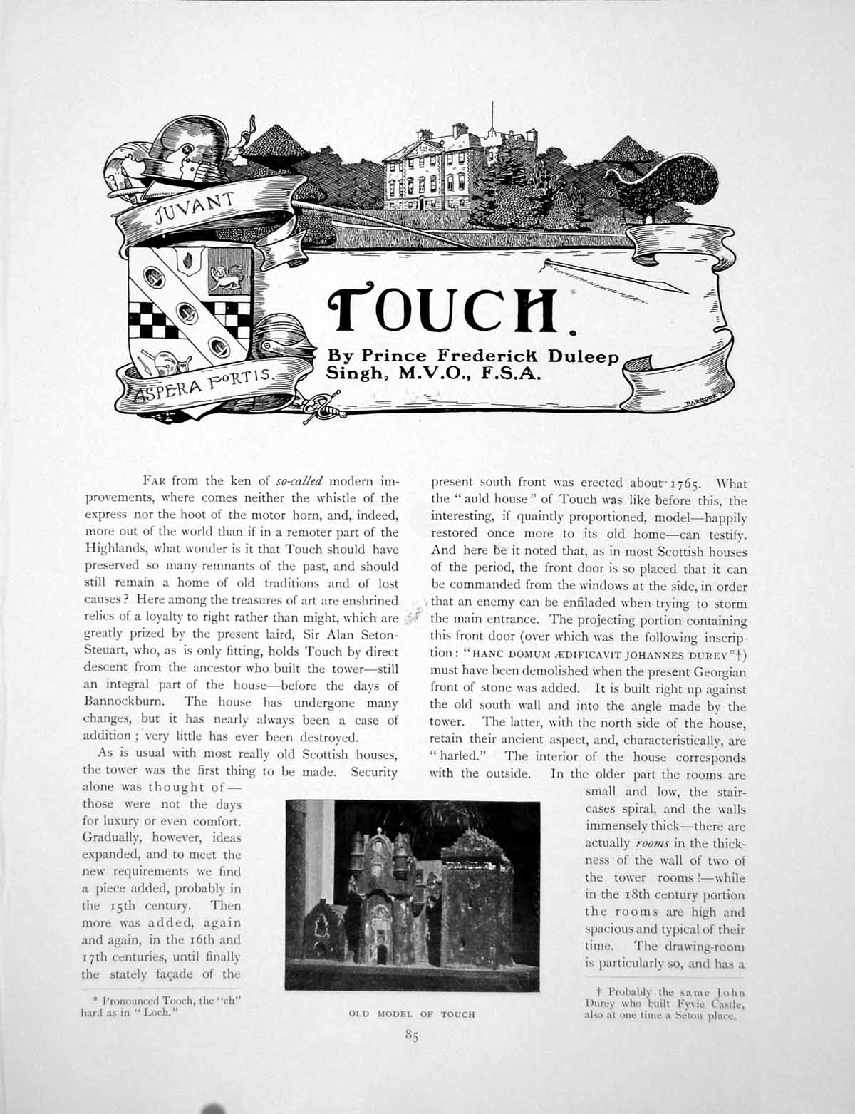 Original Old Antique Print Touch Model Dresden China HarpsichordPages 1907