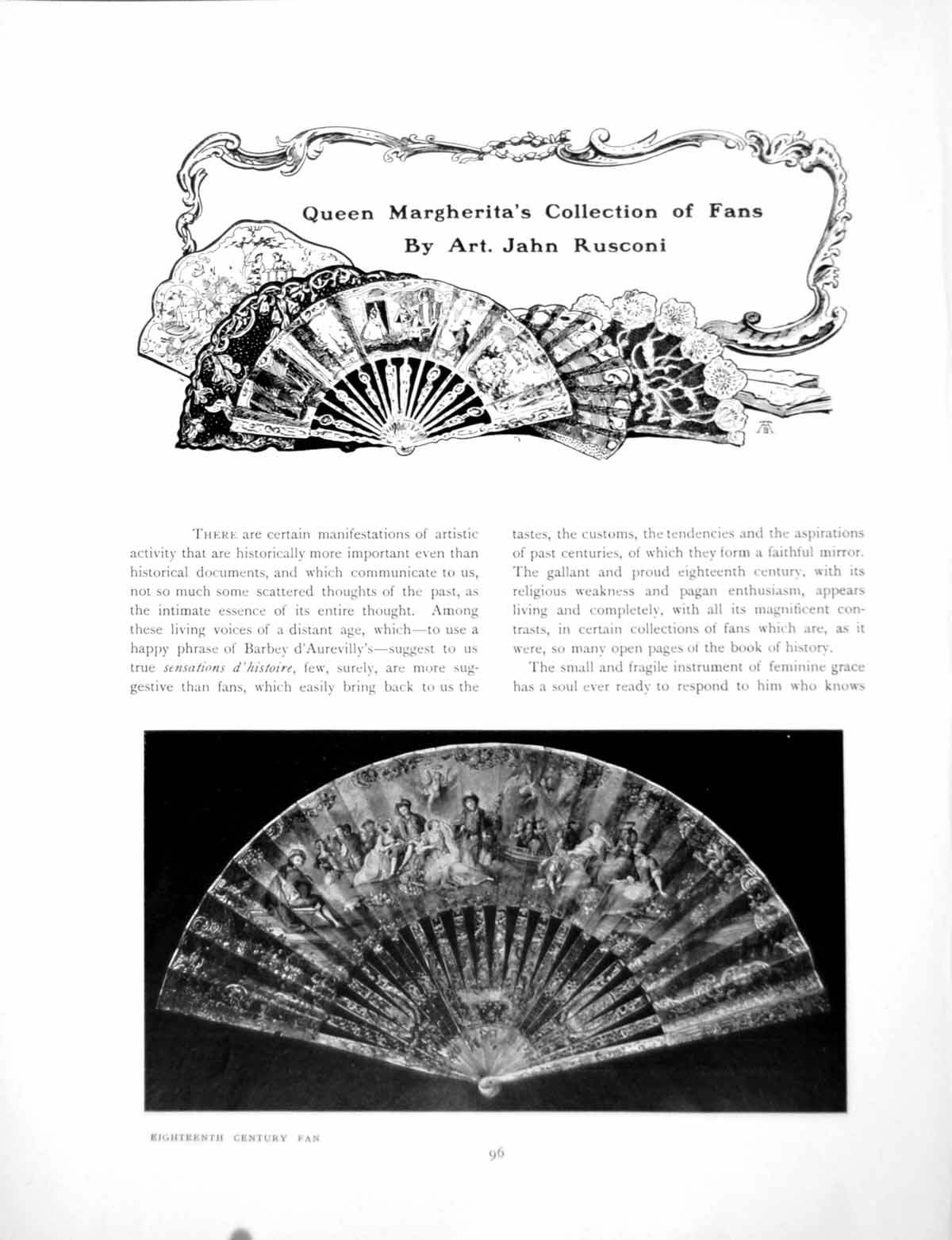 Original Old Antique Print Queen Margherita'S Collection FansPages 1907