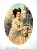 Antique Old Print Miss Isabella Hunter By John Downman With Bird In Hand 1907