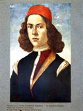 Antique Old Print Portrait Young Florentine Nobleman Sandro Botticelli 1907