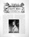 Antique Print Eaton Hall Cheshire Residence Duke Westminster IPages 1907