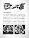 Antique Old Print A London Silversmith The Eighteenth CenturyPages 1907