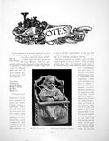 Old Antique Print Notes Son Rubens Sculpture Legend S. LucyPages 1907