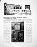 Original Old Antique Print Some Notes On A Collection Oak FurniturePage 1907