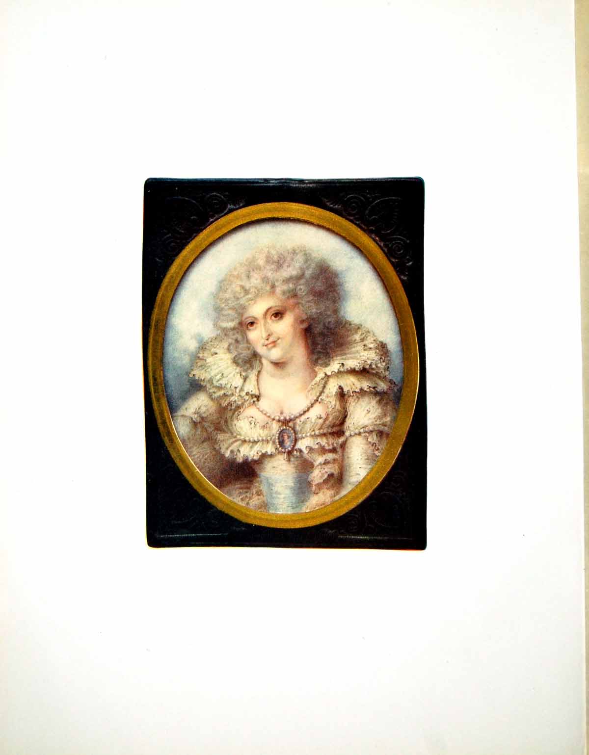 Antique Old Print Mrs Fitzherbert R Conway In Collection Jg Tollemache 1907