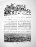Original Old Antique Print The City Bath South-East Prospect SealsPages 1908