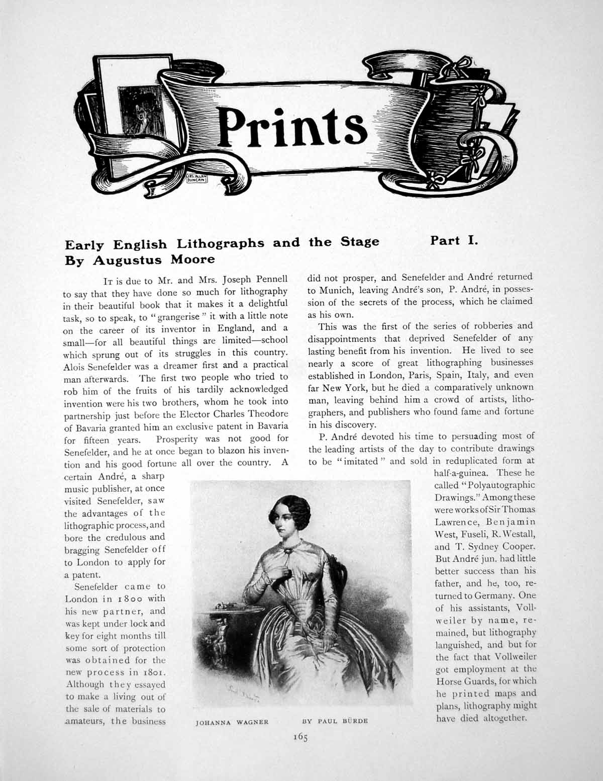 Antique Old Print Early English Lithographs And The Stage Part IPages 1908
