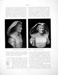 Old Antique Print Notes Incomplete C17Th Bust Lady LandscapePages 1908