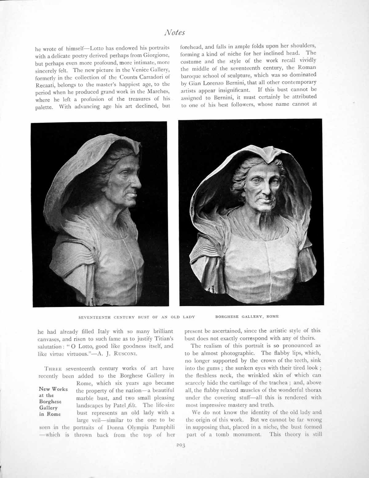Old Antique Print Notes Incomplete C17Th Bust Lady LandscapePages 1908