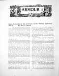 Original Old Antique Print Some Remarks Armoury Wallace CollectionPages 1908
