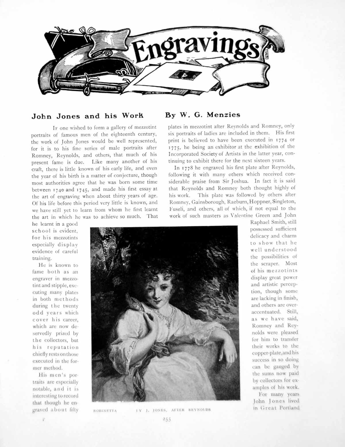 Antique Old Print John Jones & His Work Robinetta Duke ManchesterPage 1908