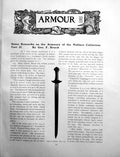 Old Antique Print Some Remarks On Armoury Wallace CollectionPages 1908