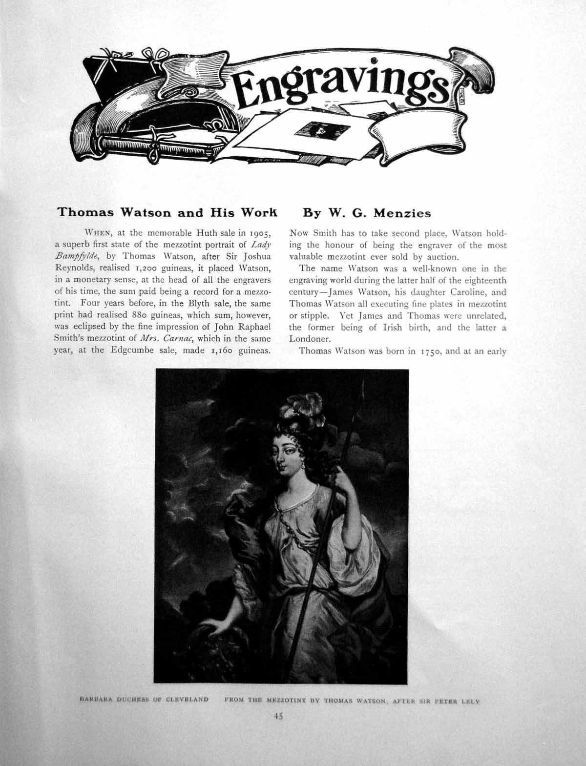 Antique Old Print Engravings Thomas Watson And His Work BarbaraPages 1908
