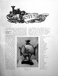 Antique Old Print Notes English Silver Gilt Hawking Urn CasketsPages 1908