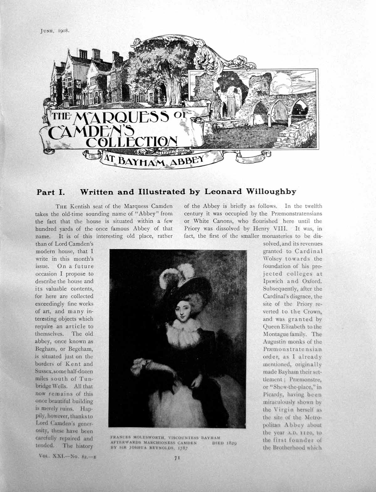 Old Marquess Camden'S Collection Paintings Bayham AbbeyPages 1908