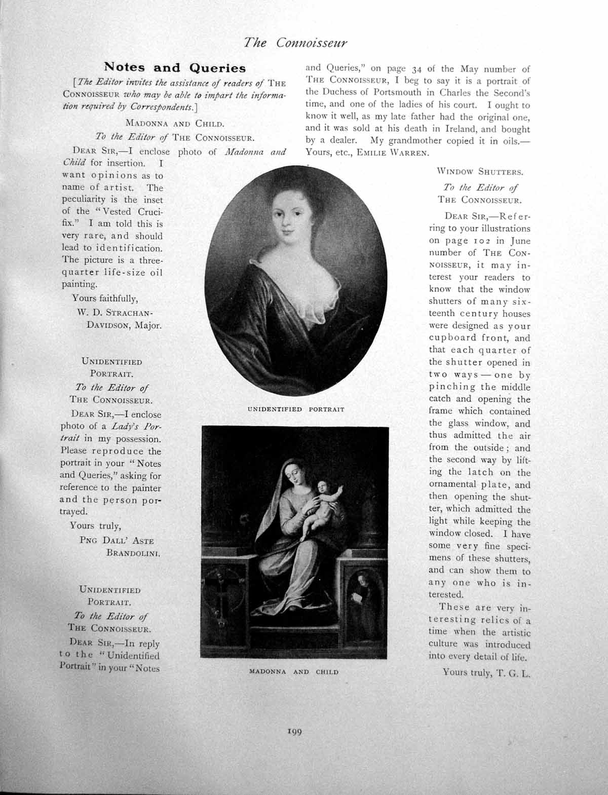 Old Notes Queries Unidentified Portrait Madonna And ChildPage 1908