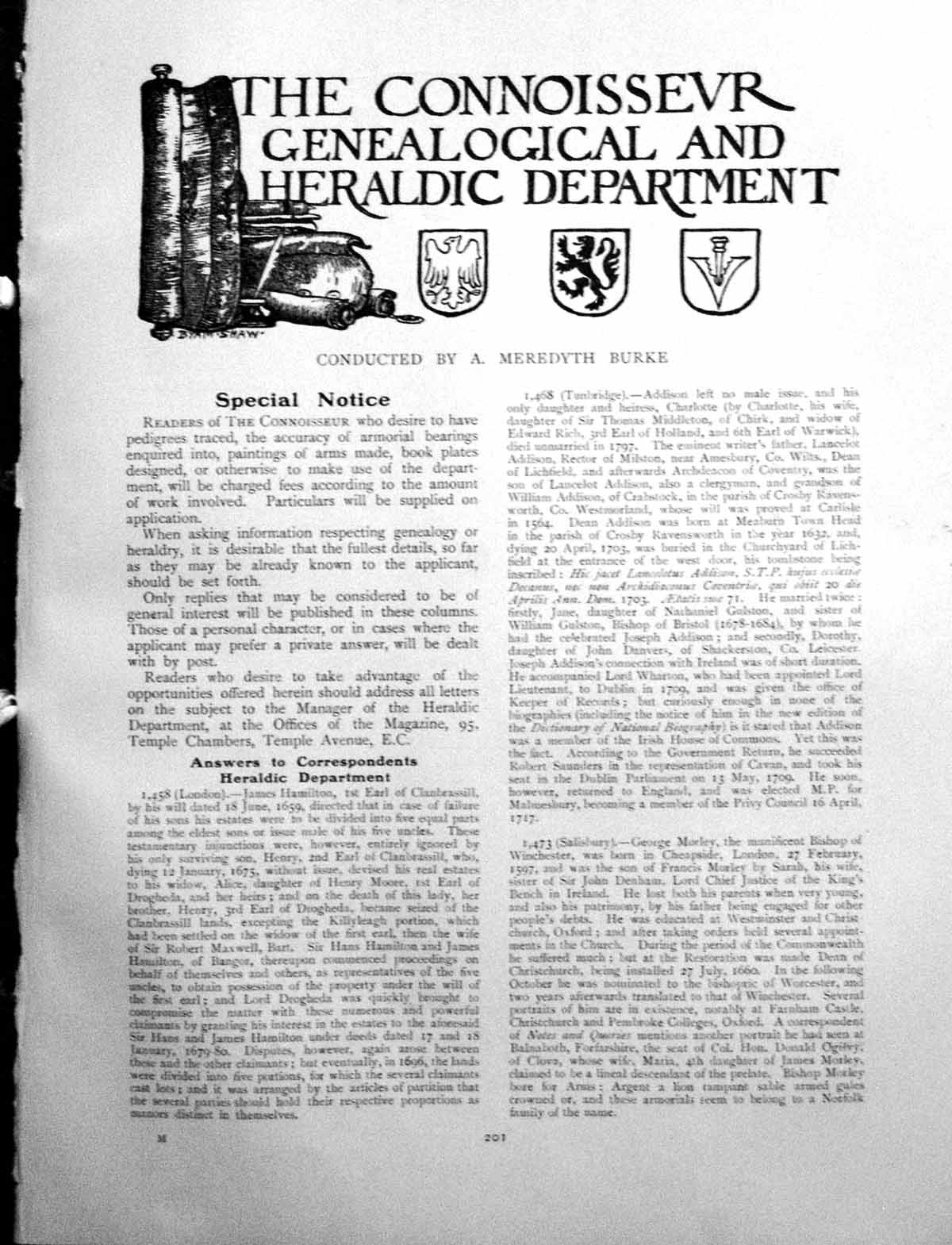 Old Genealogical Heraldic Dept Sale Room Pictures BooksPages 1908
