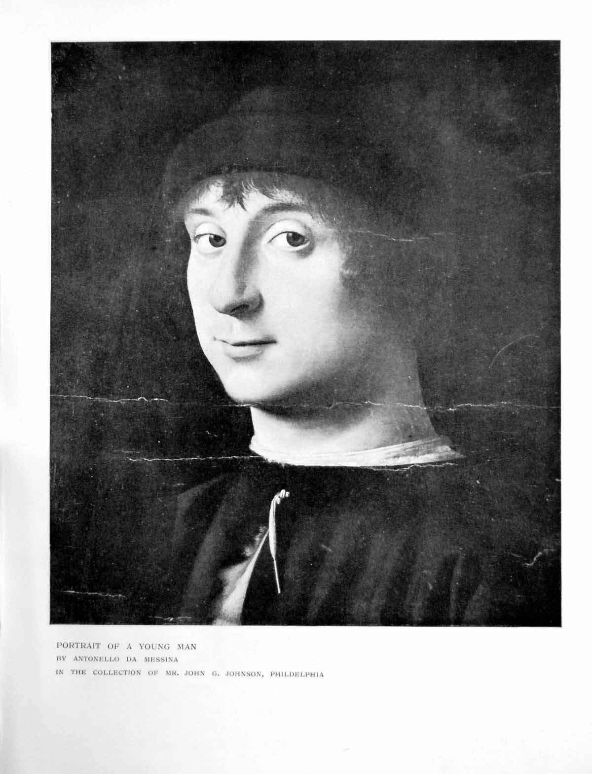 Old Antique Print Portrait Young Man Antonello Da Messina Jg Johnson 1908 20th