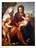 Old Antique Print Virgin Child Elizabeth St. John Andrea Del Sarto 1908 20th