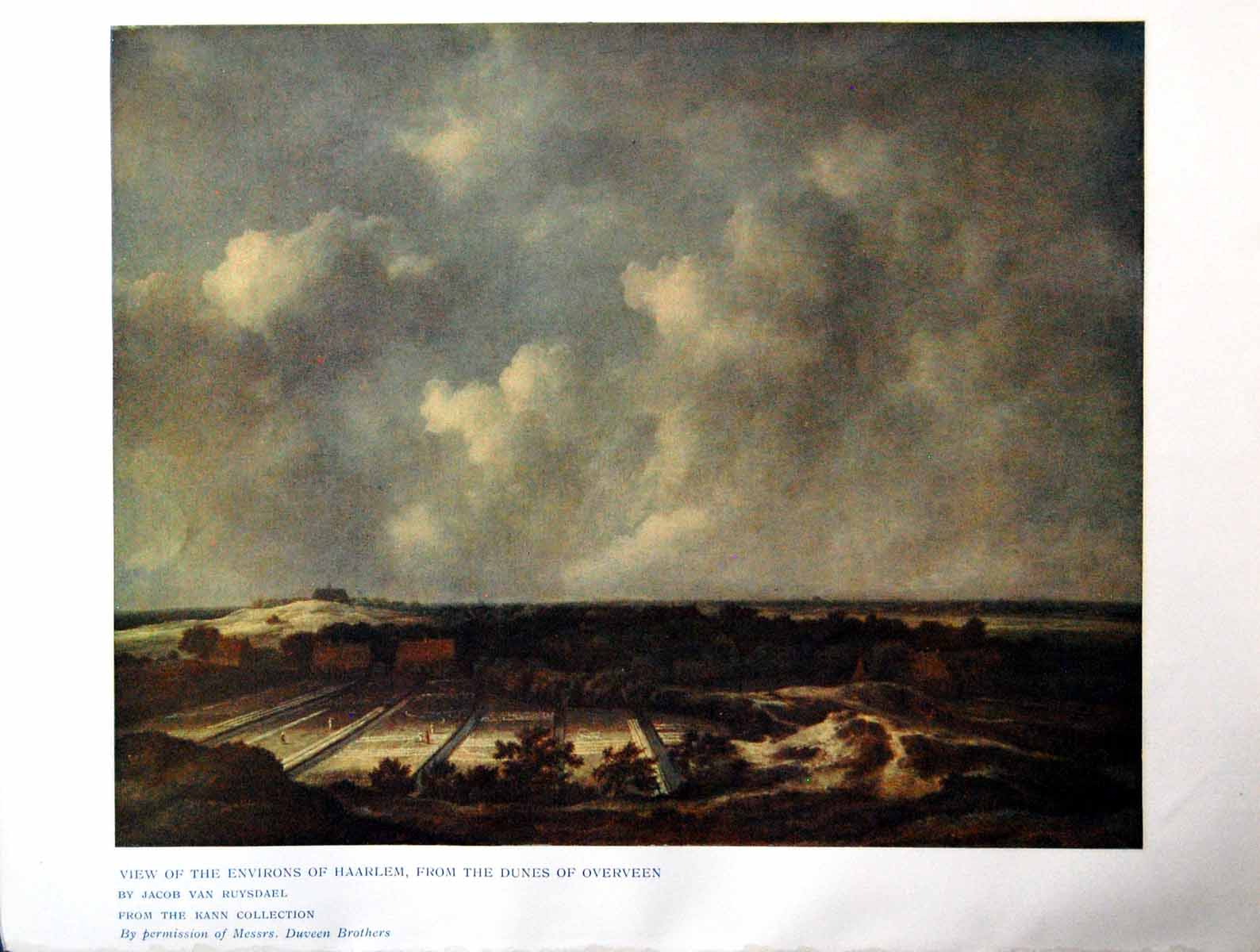 Antique Print View Environs Haarlem Dunes Overveen Jacob Van Ruysdael 1908 20th