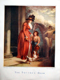 Old The Squire'S Door Lady Hat Riding Crop Child Rags Dog Horse 1908 20th