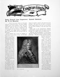 Old Antique Print Some French Line Engravers Gerard EdelinckPages 1909