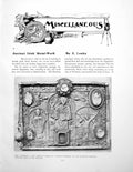 Antique Old Print Ancient Irish Metalwork Cathach Cross ChalicePages 1909