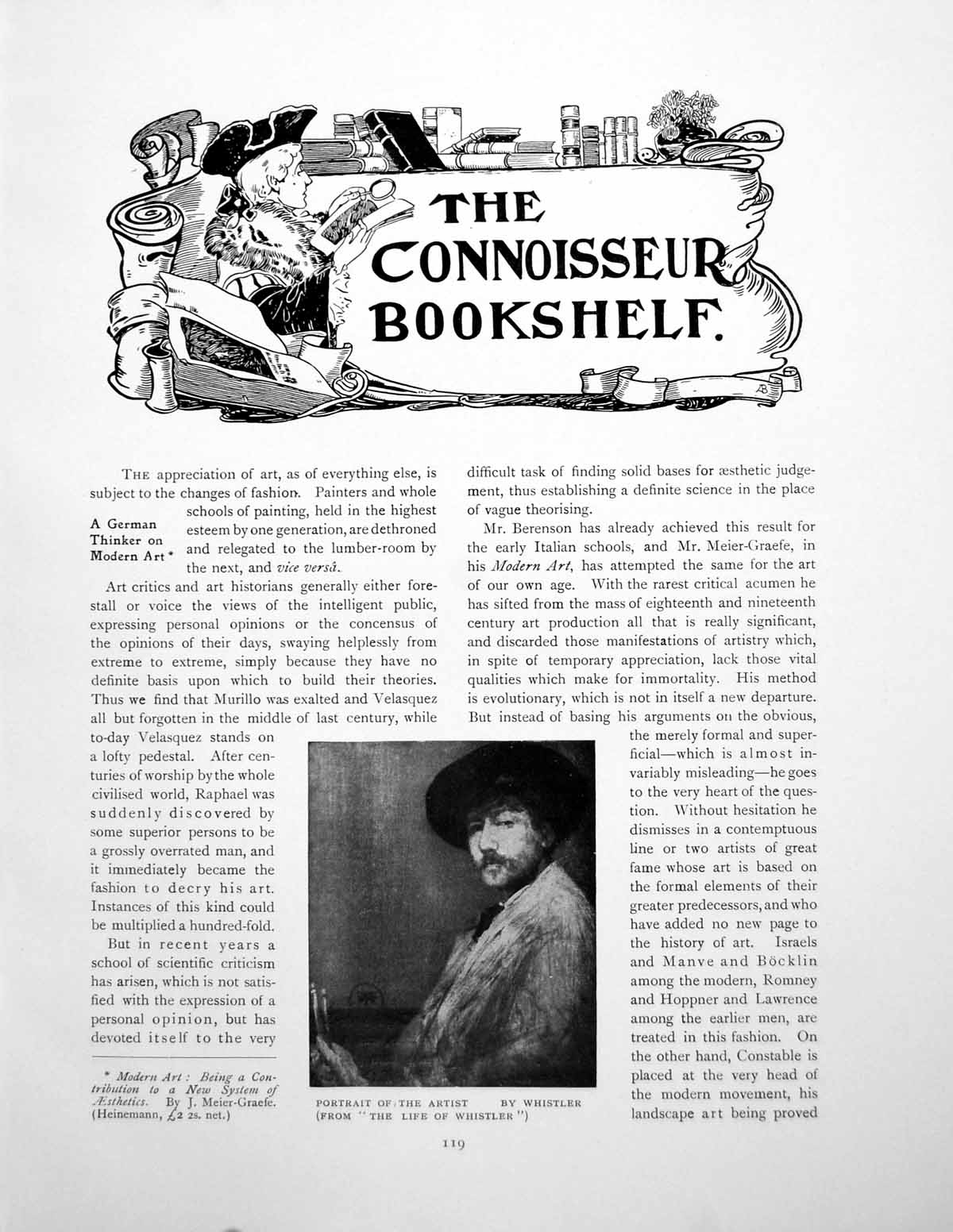 Old Print Bookshelf Whistler Italian Art Silver Steeple SaltPages 1909
