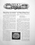 Old Print Stuart Relics Collection Pb Ficklin Tasburgh HallPages 1909