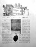 Antique Old Print The City And County York Henry Ii'S CharterPages 1909