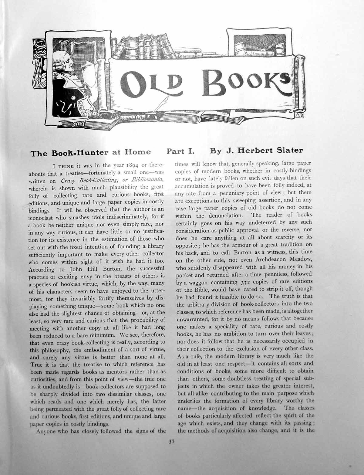Antique Old Print Books Book Hunter At Home The Compleat AnglerPages 1909