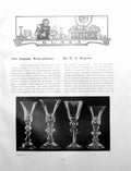Old Antique Print English Wine Glasses Grouped By Stem ShapePages 1909