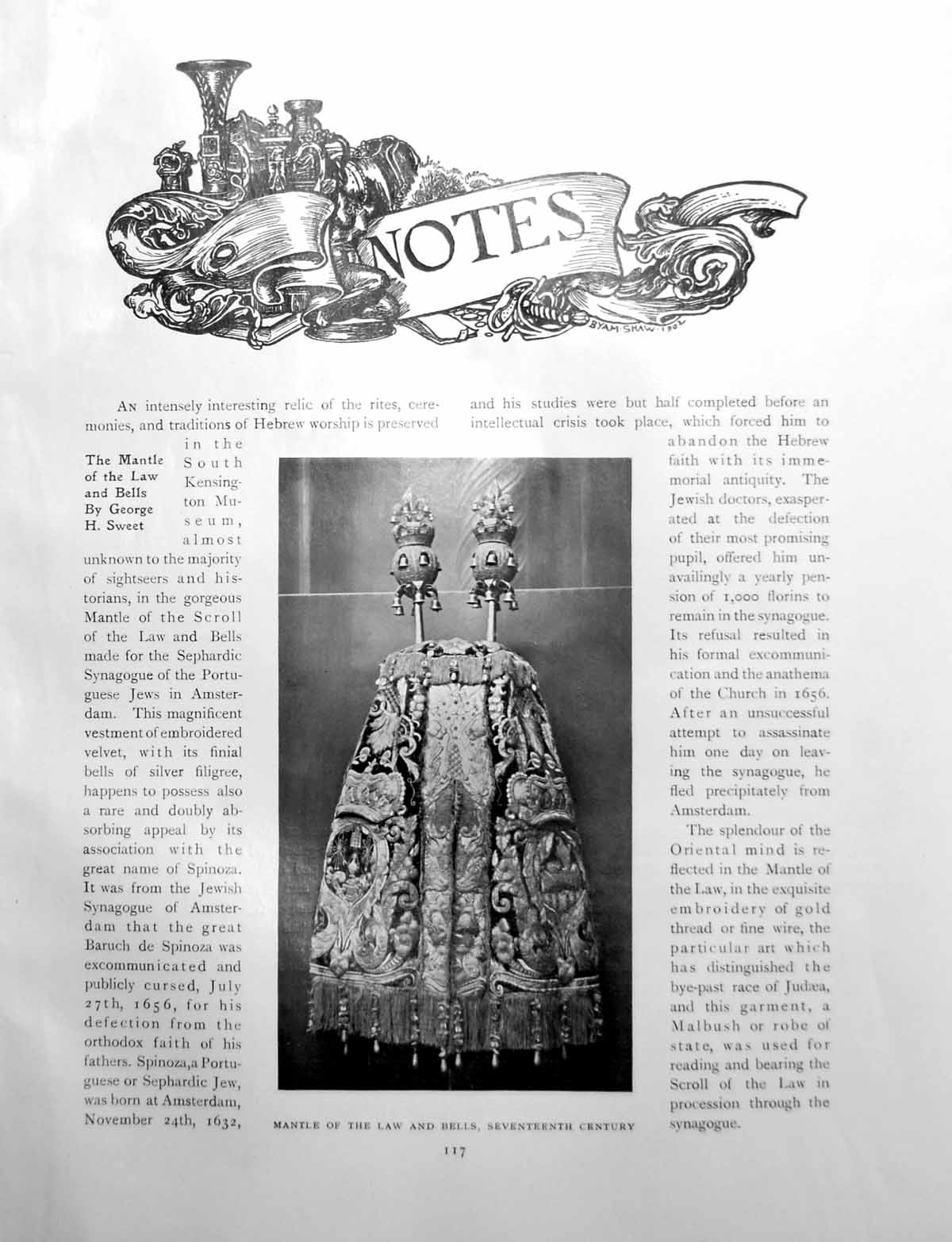 Antique Old Print Notes Mantle Law And Bells Candlesticks PewterPages 1909