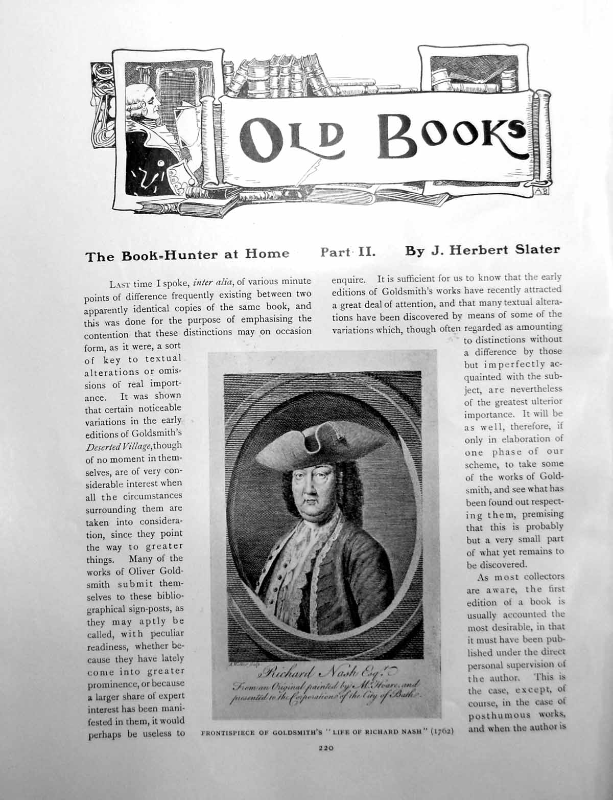 Old Book Hunter At Home Part Ii Frontispiece Life R NashPages 1909