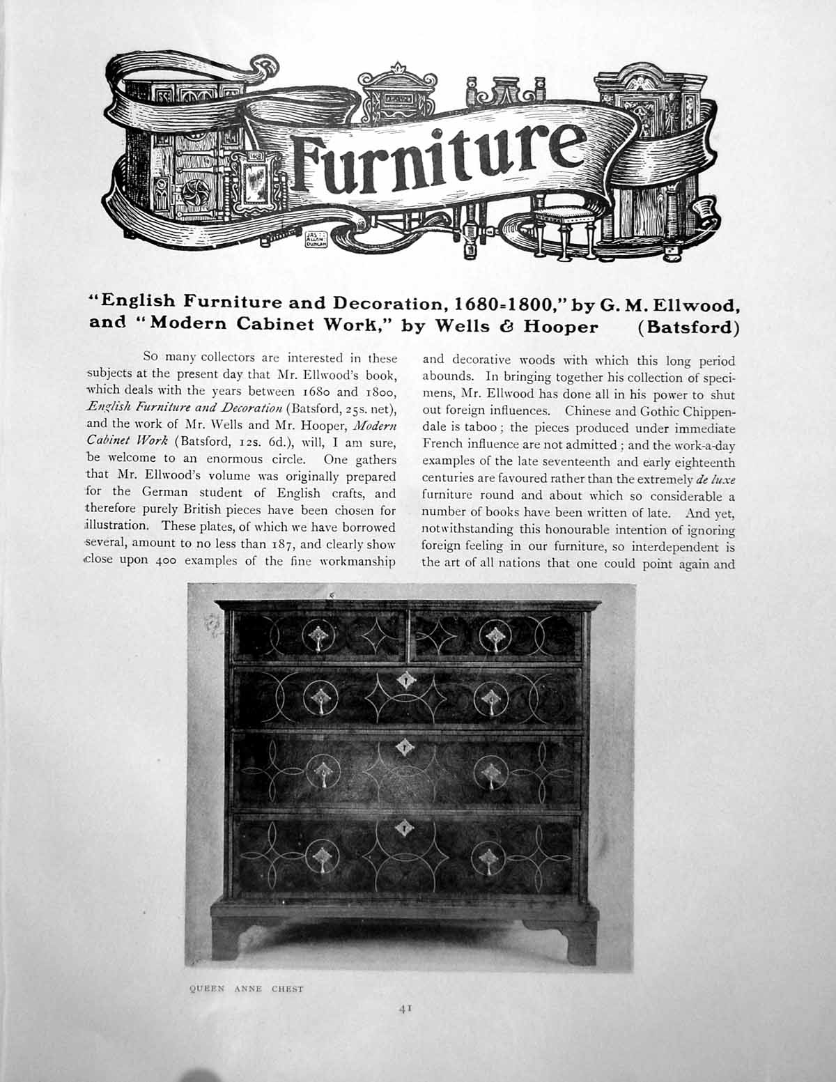 Antique Old Print Furniture English Modern Decoration 1680-1800Pages 1910
