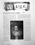 Old Print Punto De Aguja Point D'Espagne Lace Dona VictoriaPages 1910