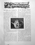 Old Print Miscellaneous Gentle Art Picking Up Teapot ChairsPages 1910