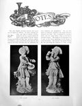 Antique Print NotesBow Figures Model Ship French PrisonersPages 1910