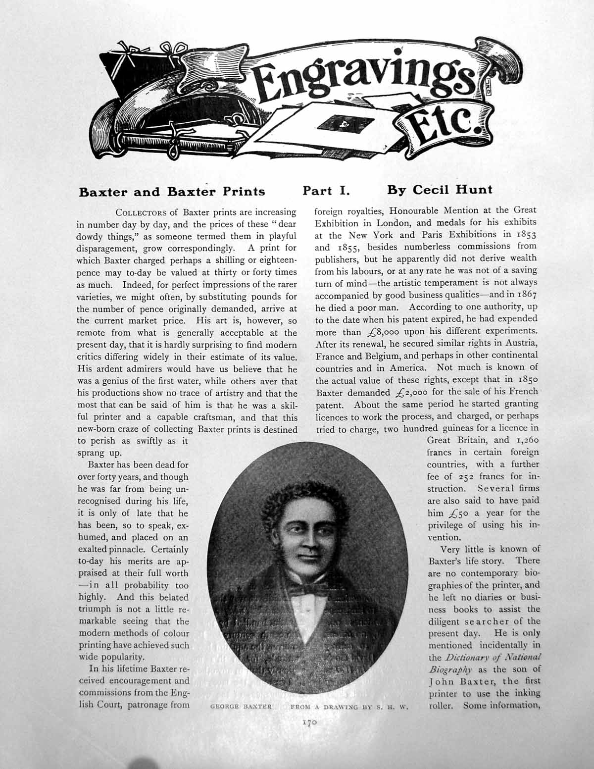 Original Old Antique Print Baxter And Part I George The AscensionPages 1910